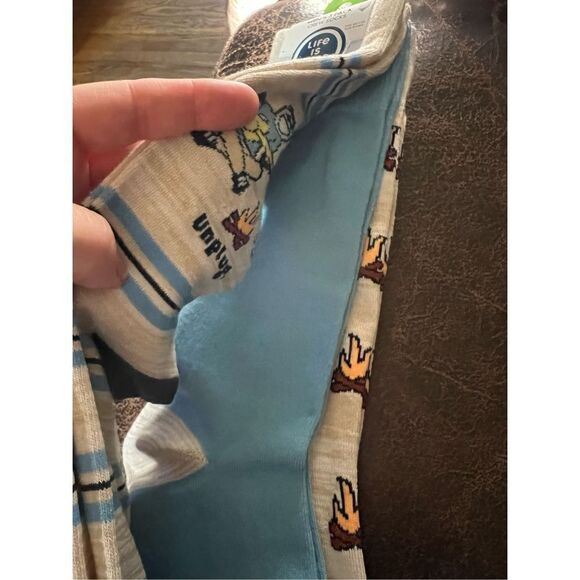 Life Is Good Crew Socks 3 Pk Camping Theme - Picture 2 of 6